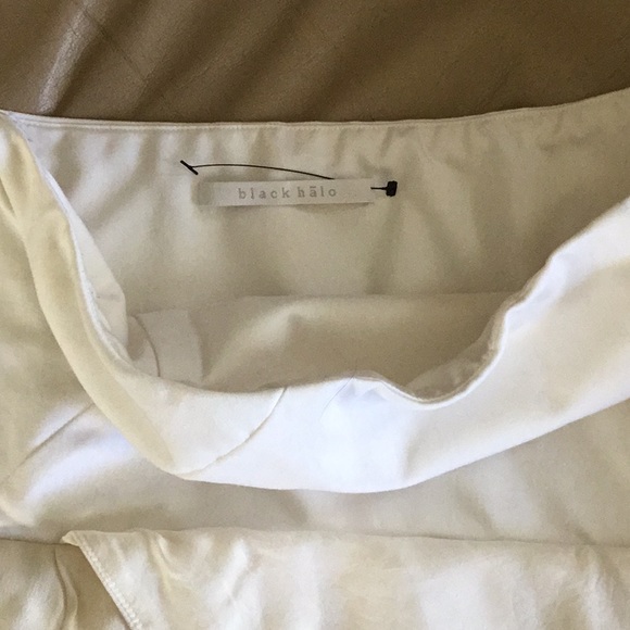 BLACK HALO White Grecian Silk Dress - Picture 6 of 7